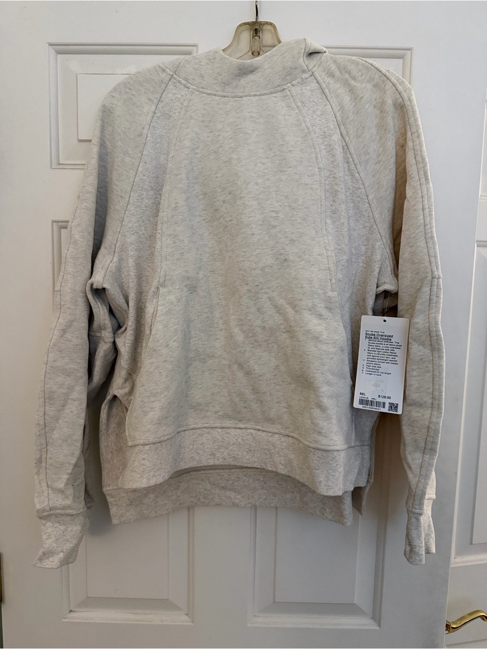 Women's Light Gray lululemon Scuba Hoodie Sweatshirt - size M/L
